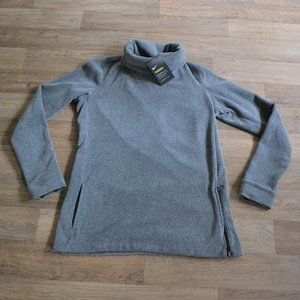 NWT Nike Therma Women's Tunic Training Fleece Cowlneck Pullover Charcoal Size S